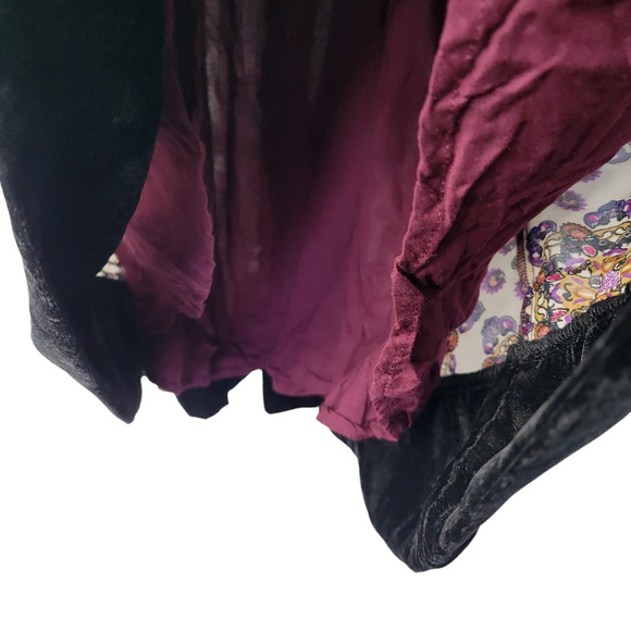 Anthropologie Maeve Quartier Latin Patchwork Velvet Mini Dress Women Sz SP - Picture 10 of 11